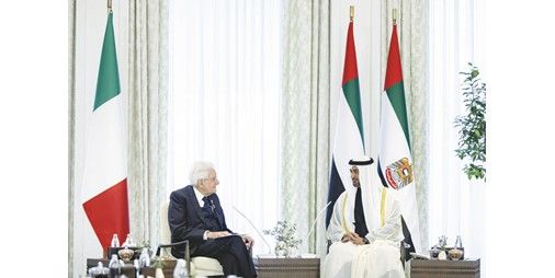 رئيسا الإمارات وإيطاليا يؤكدان أهمية الحلول الديبلوماسية للأزمات لترسيخ السلام في المنطقة والعالم