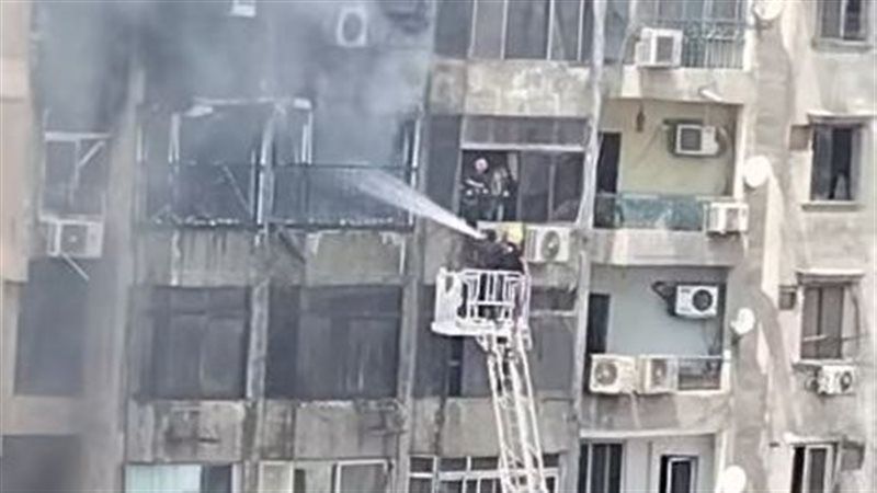 حريق شقة سكنية بشارع