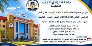 جامعة الوادي الجديد الأهلية تعلن عن وظائف شاغرة بنظام الاستعانة اليومية