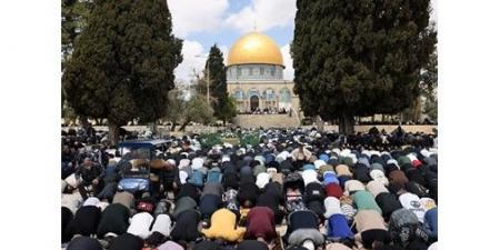 100
ألف
فلسطيني
يؤدون
أول
صلاة
جمعة
في
المسجد
الأقصى
بعد
إعادة
فتحه