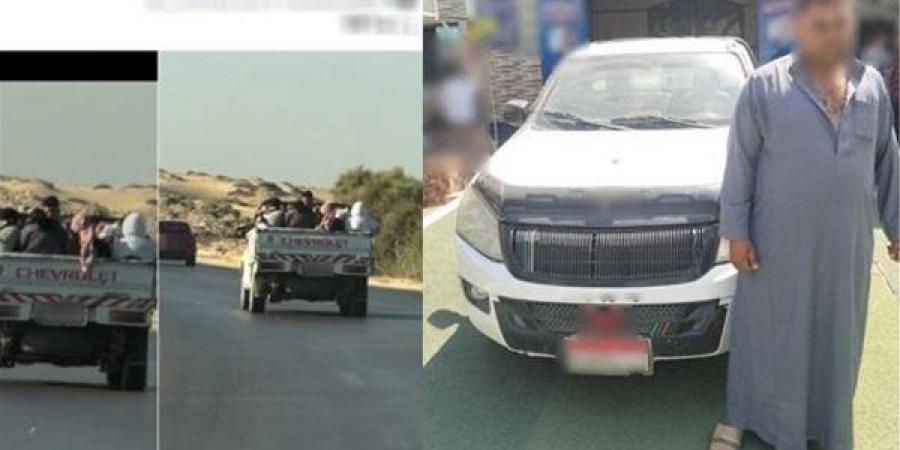قرارات النيابة في واقعة جلوس أشخاص أعلى الصندوق الخلفي لسيارة ربع نقل بالقاهرة