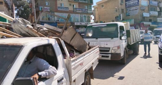 رفع 654 حالة إشغال متنوعة وإزالة 25 إعلانًا مخالفا بالحامول فى كفر الشيخ