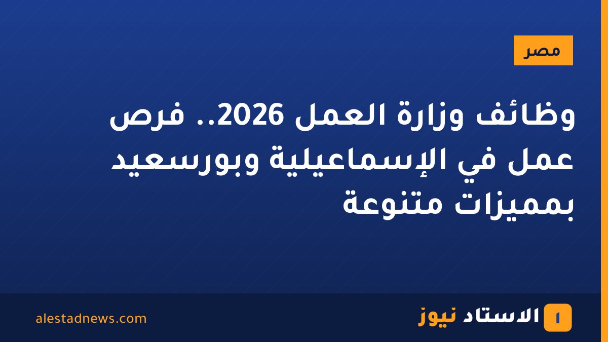 وظائف وزارة العمل 2026.. فرص عمل في الإسماعيلية وبورسعيد بمميزات متنوعة