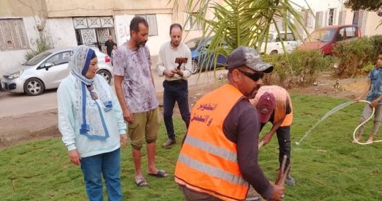 محافظ الإسماعيلية يوقف إنشاء برج لتقوية المحمول ويأمر بإعادة حديقة إلى طبيعتها