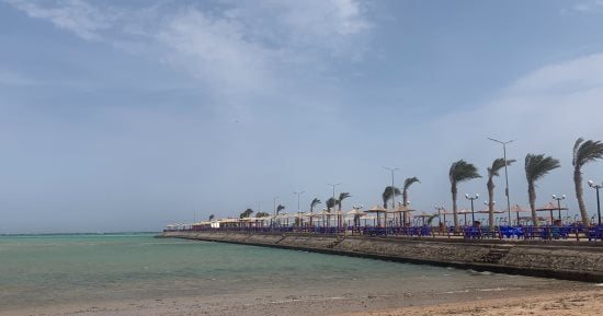 طقس مشمس ونشاط ملحوظ للرياح والأمواج على سواحل البحر الأحمر.. فيديو