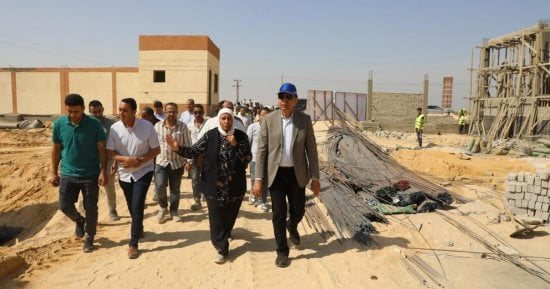 محافظ المنيا يتابع تنفيذ محطة معالجة مياه العمارية الشرقية بديرمواس