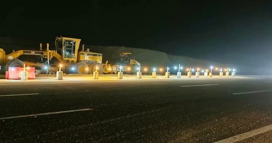 هبوط أرضى بالطريق الدولي بجنوب سيناء وتحويلة مرورية قبل مصنع الجبس برأس سدر