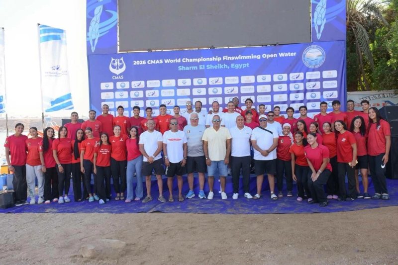 منتخب مصر يختتم استعداداته لبطولة العالم للسباحة بالزعانف في المياه المفتوحة