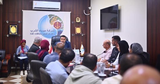 رئيس مياه القناة يوجه بمتابعة مؤشرات الأداء بالفروع التجارية ومواجهة الوصلات الخلسة
