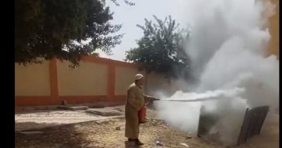 مدرسة إعدادية بالفيوم تنفذ خطة محكمة لمواجهة الطوارئ.. فيديو