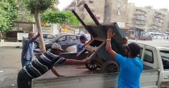 حملات لإزالة الإشغالات والتعديات بمنطقة الـ5000 وحدة والحرفيين في بورسعيد